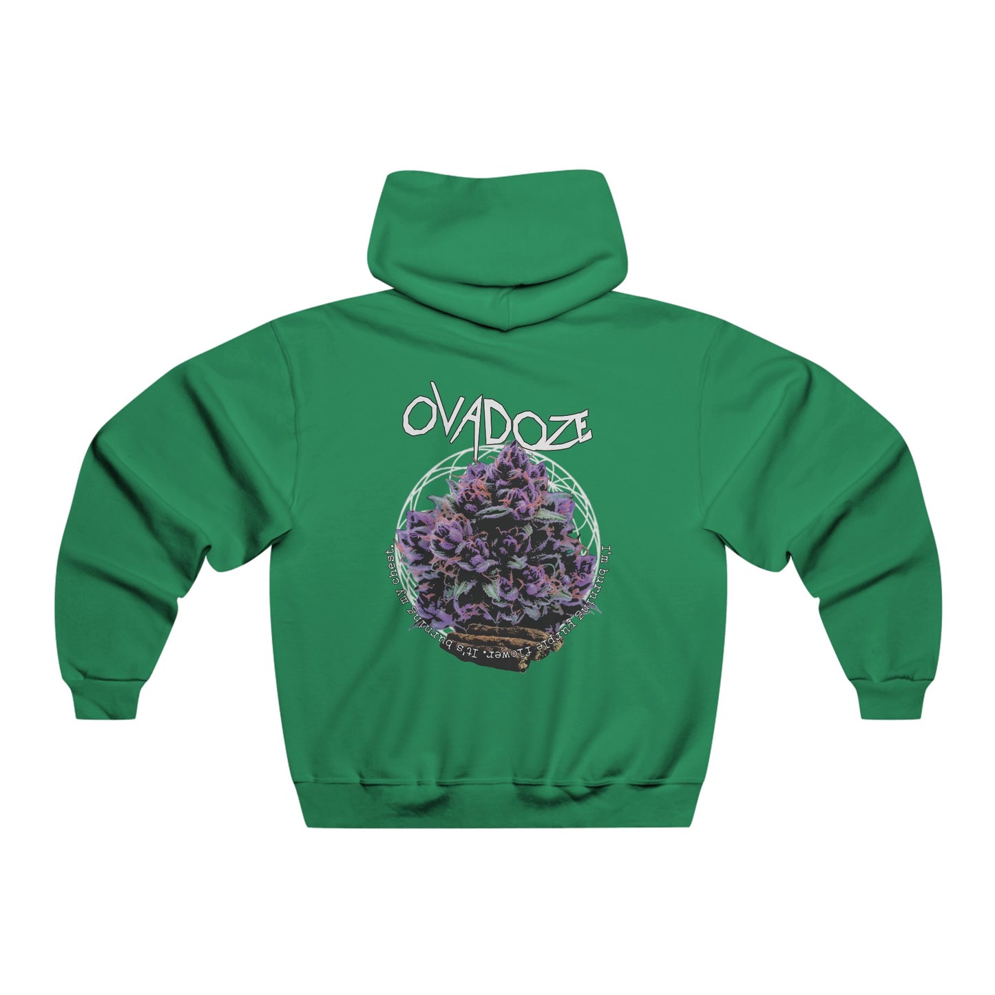 Purple Flowers Hooded Sweatshirt