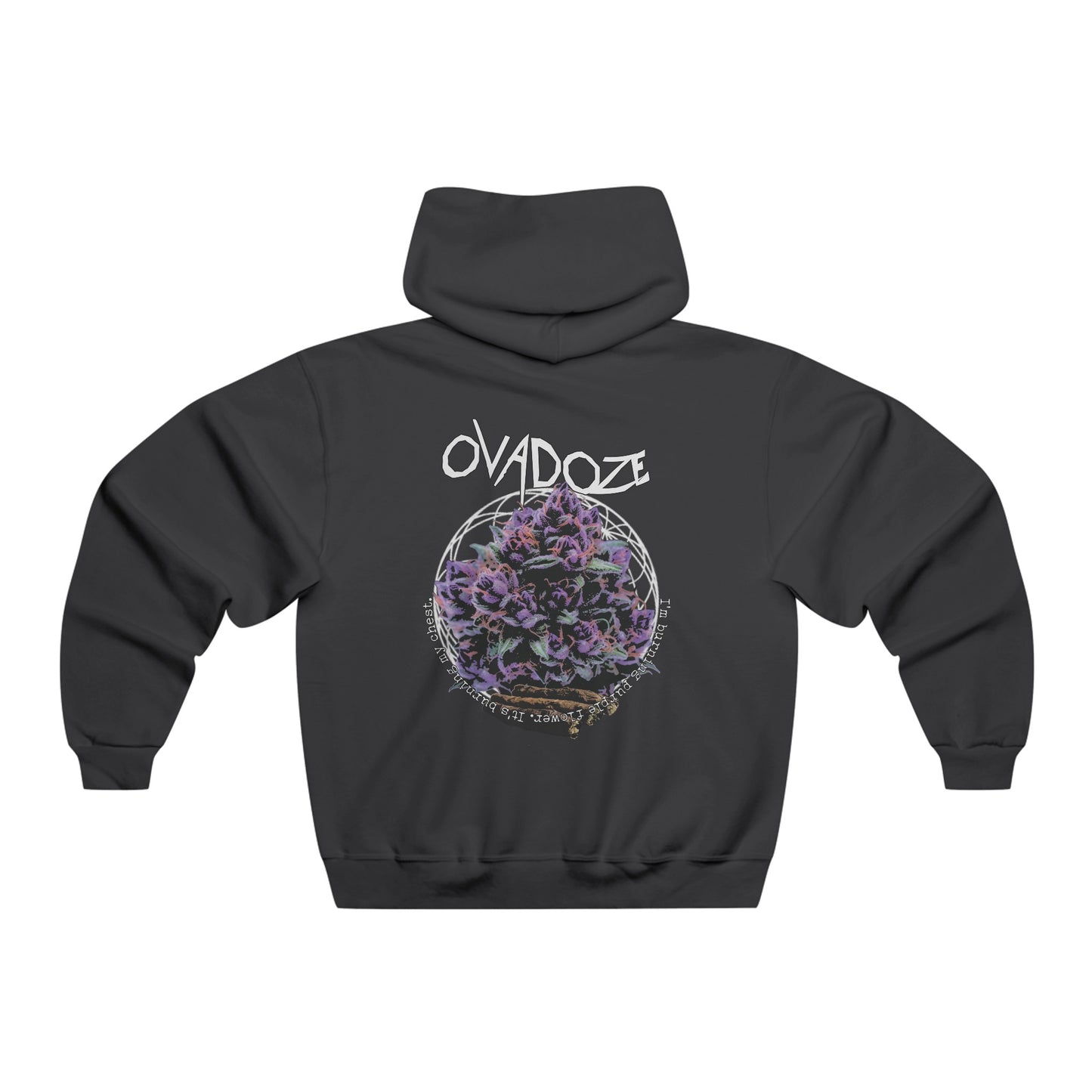 Purple Flowers Hooded Sweatshirt